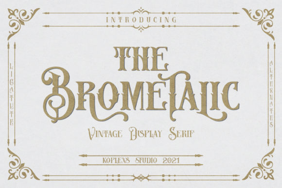 Brometalic: A Stylish Display Font for Creative Projects