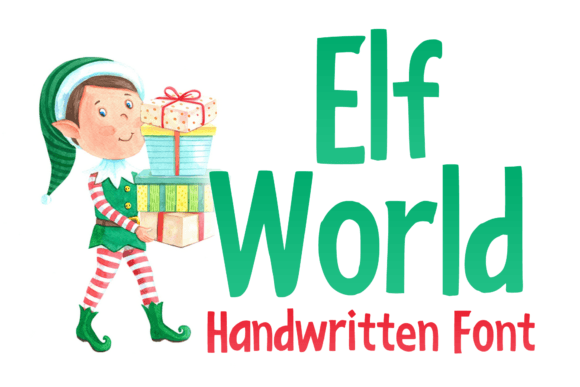 Elf World: A Playful Christmas Elf-Themed Display Font for Creative Projects