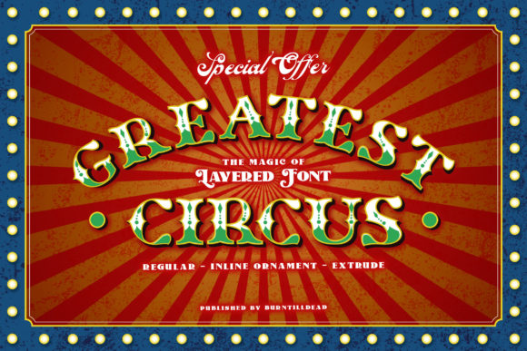 Greatest Circus: A Bold Font for Classic Vibe Designs