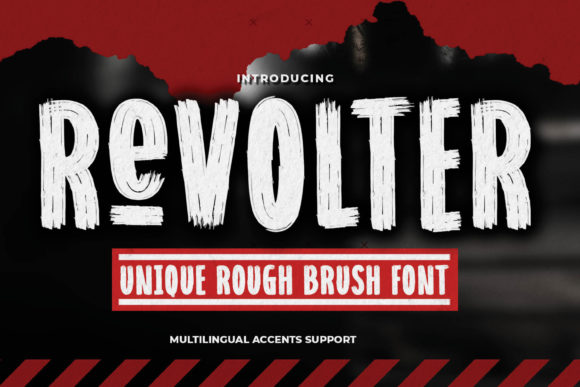 Revolter: A Unique Rough Brush Font for Creative Designers