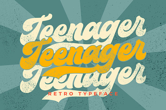Teenager Font: A Bold and Retro Design for Eye-Catching Creations