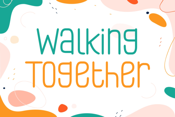 Walking Together: A Playful Display Font for Creative Projects